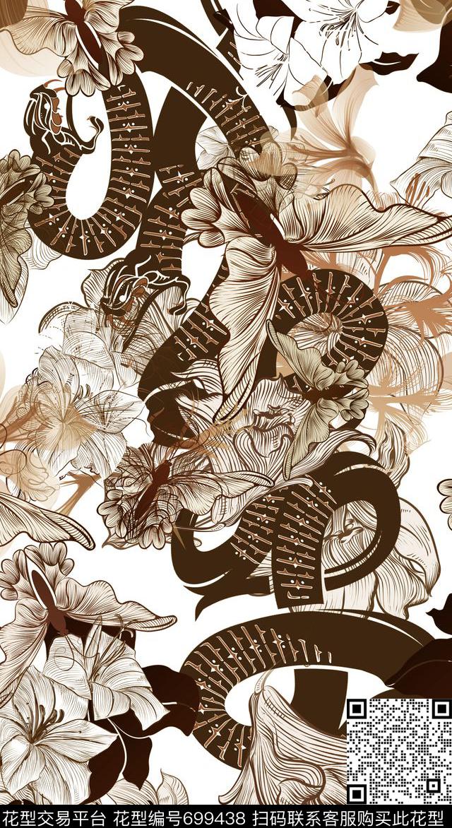 花卉泳装衬衫数码印花华亿平台下载（图片编号: 699438） - 瓦栏（Walan）