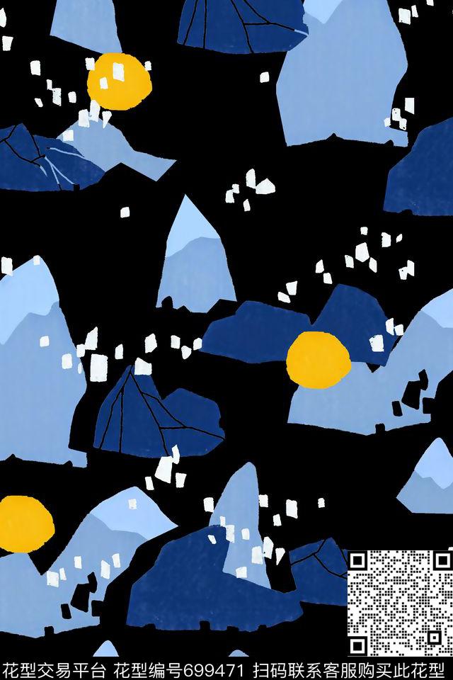 几何方块男装羽绒服男装外套数码印花华亿平台下载（图片编号: 699471） - 瓦栏（Walan）