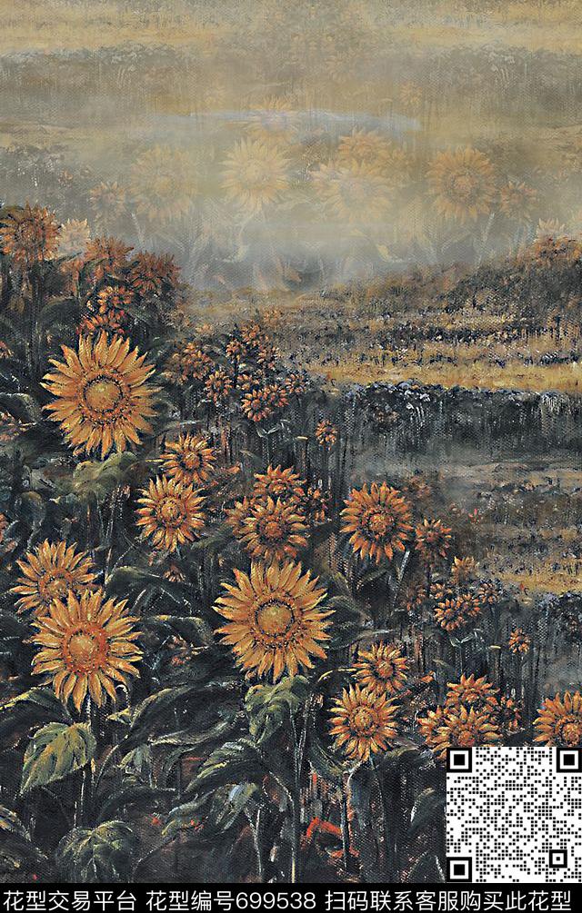 花朵花卉花鸟数码印花华亿平台下载（图片编号: 699538） - 瓦栏（Walan）