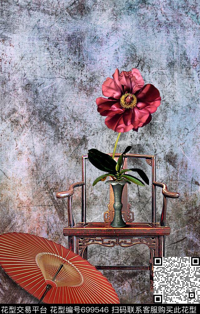 花朵花卉花鸟数码印花华亿平台下载（图片编号: 699546） - 瓦栏（Walan）