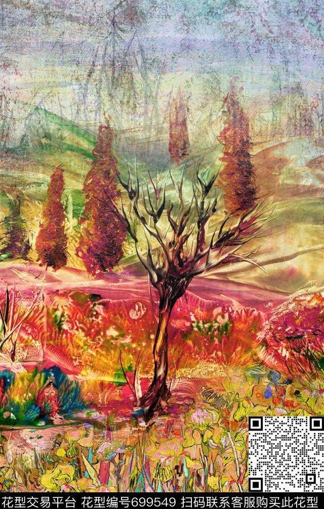 花朵花卉花鸟数码印花华亿平台下载（图片编号: 699549） - 瓦栏（Walan）