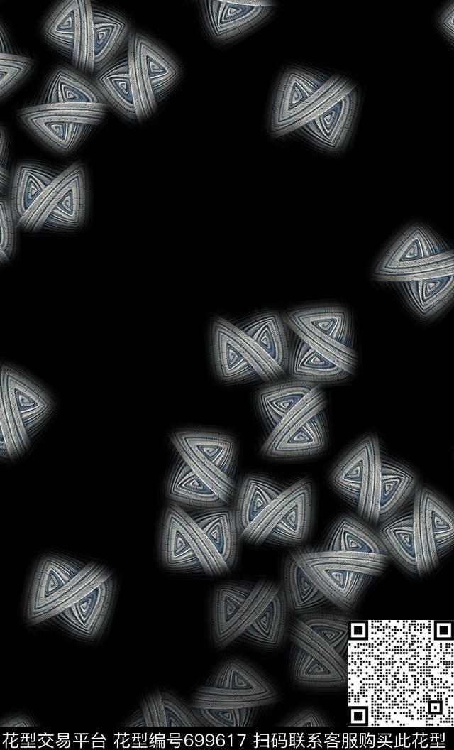 时尚休闲抽象图案不规则几何数码印花华亿平台下载（图片编号: 699617） - 瓦栏（Walan）