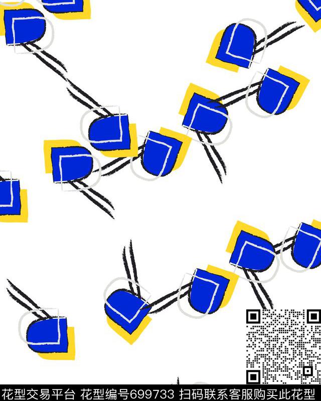 不规则几何现代几何传统印花华亿平台下载（图片编号: 699733） - 瓦栏（Walan）