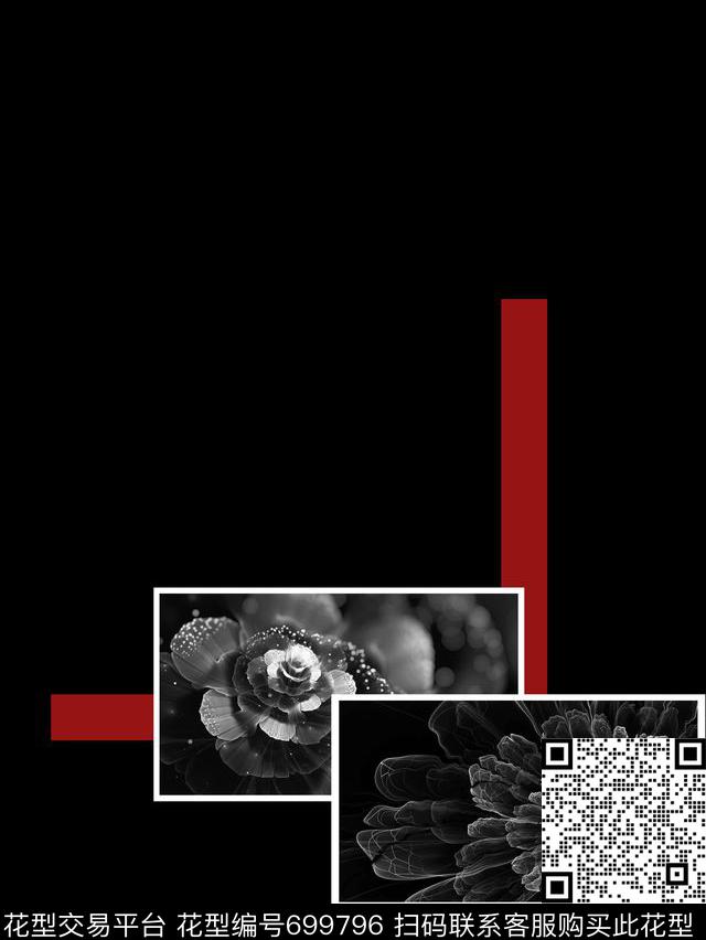 大牌男装男装T桖胸花时尚男装数码印花华亿平台下载（图片编号: 699796） - 瓦栏（Walan）