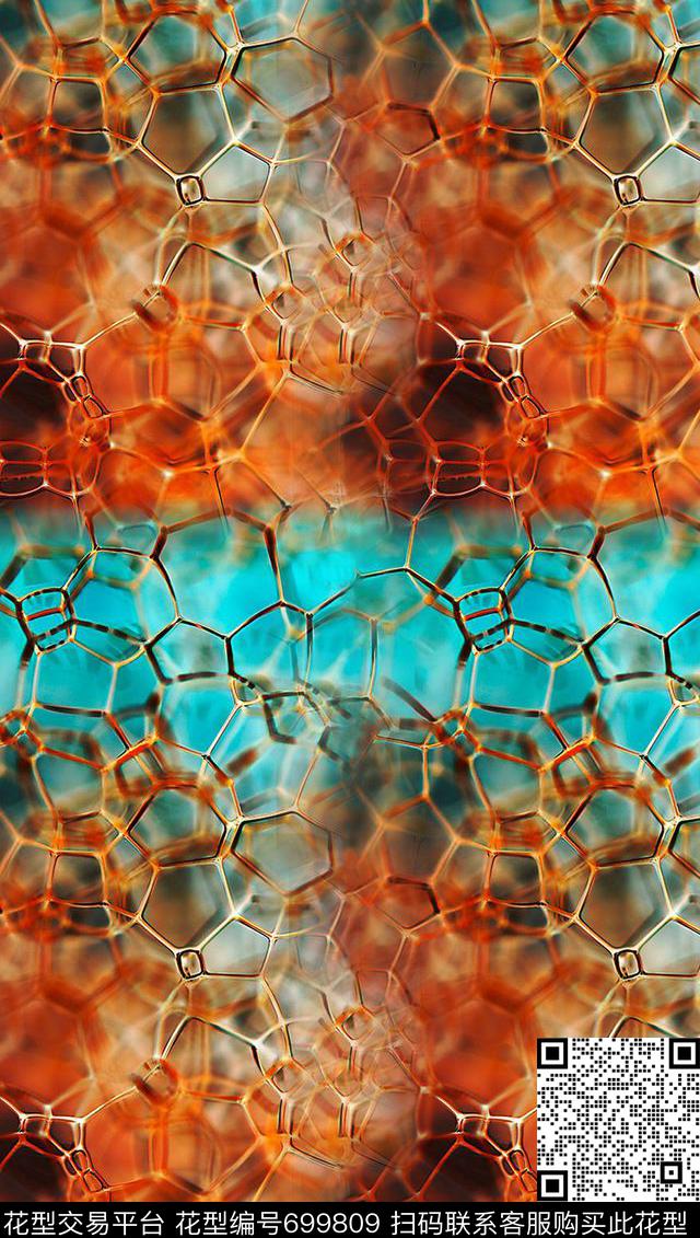 抽象机理几何数码印花华亿平台下载（图片编号: 699809） - 瓦栏（Walan）