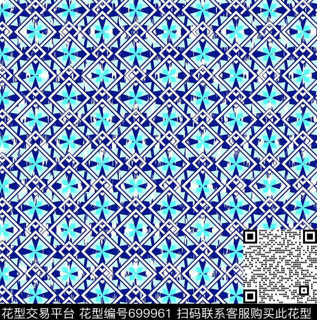 时尚简单瓷砖花时尚泳装几何图形传统印花华亿平台下载（图片编号: 699961） - 瓦栏（Walan）