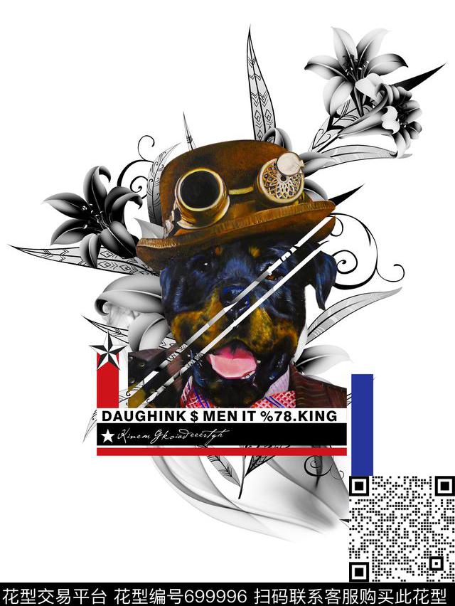 几何潮牌大牌数码印花华亿平台下载（图片编号: 699996） - 瓦栏（Walan）