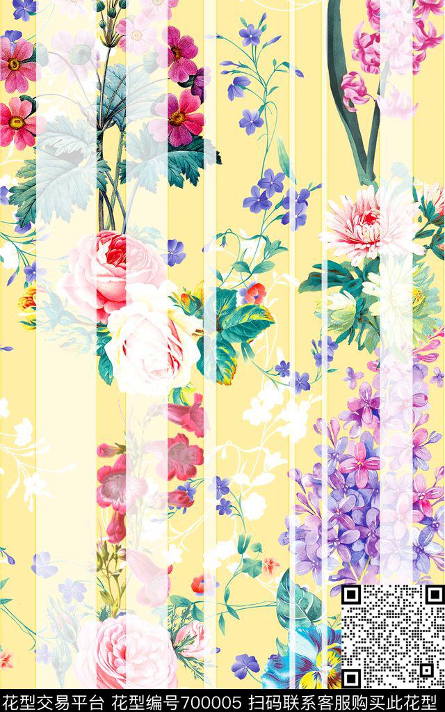 MAX-热带风情手绘立体几何条纹数码印花华亿平台下载（图片编号: 700005） - 瓦栏（Walan）