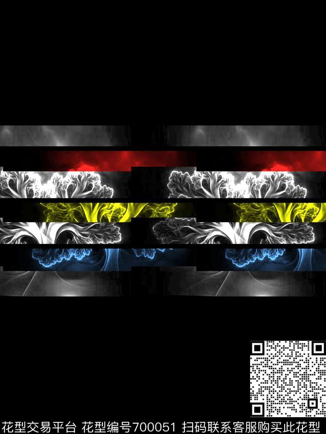 男装T桖胸花时尚男装潮流男装数码印花华亿平台下载（图片编号: 700051） - 瓦栏（Walan）