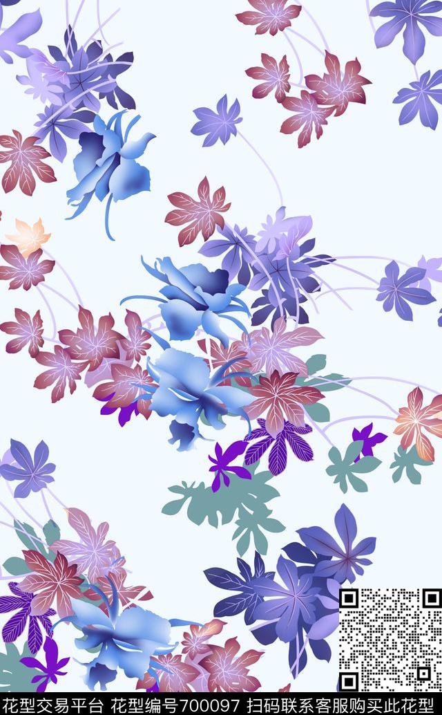 乱花分色小碎花传统印花华亿平台下载（图片编号: 700097） - 瓦栏（Walan）