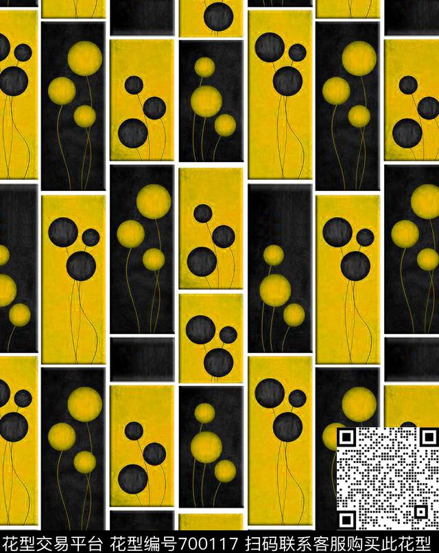 几何波点格子传统印花华亿平台下载（图片编号: 700117） - 瓦栏（Walan）