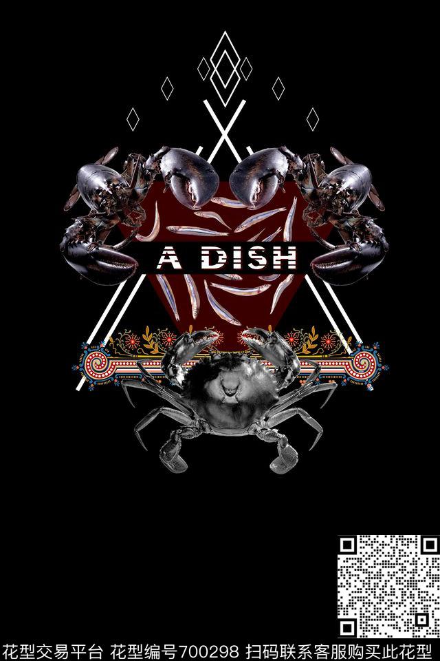 动物几何图案英文数码印花华亿平台下载（图片编号: 700298） - 瓦栏（Walan）