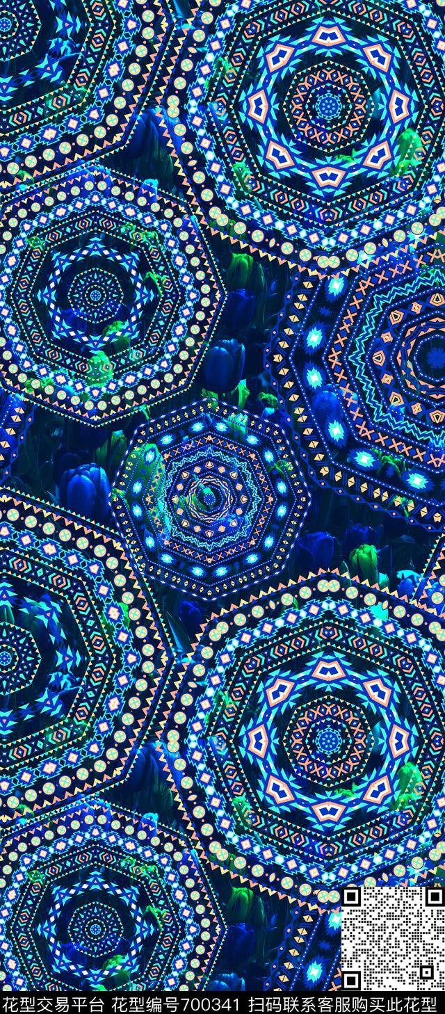 郁金香花卉MAX-女装花卉数码印花华亿平台下载（图片编号: 700341） - 瓦栏（Walan）