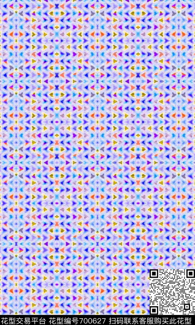 晶格迷彩几何炫彩抽象时尚数码印花华亿平台下载（图片编号: 700627） - 瓦栏（Walan）