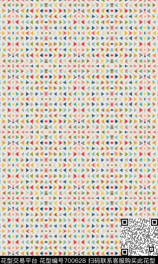 晶格迷彩几何炫彩抽象时尚数码印花华亿平台下载（图片编号: 700628） - 瓦栏（Walan）