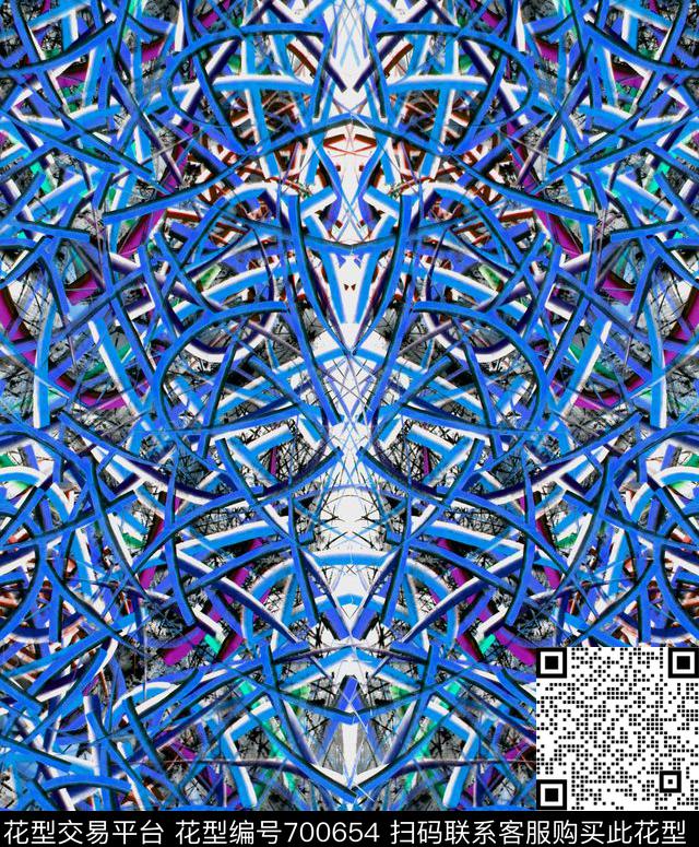 抽象手绘风格定位传统印花华亿平台下载（图片编号: 700654） - 瓦栏（Walan）