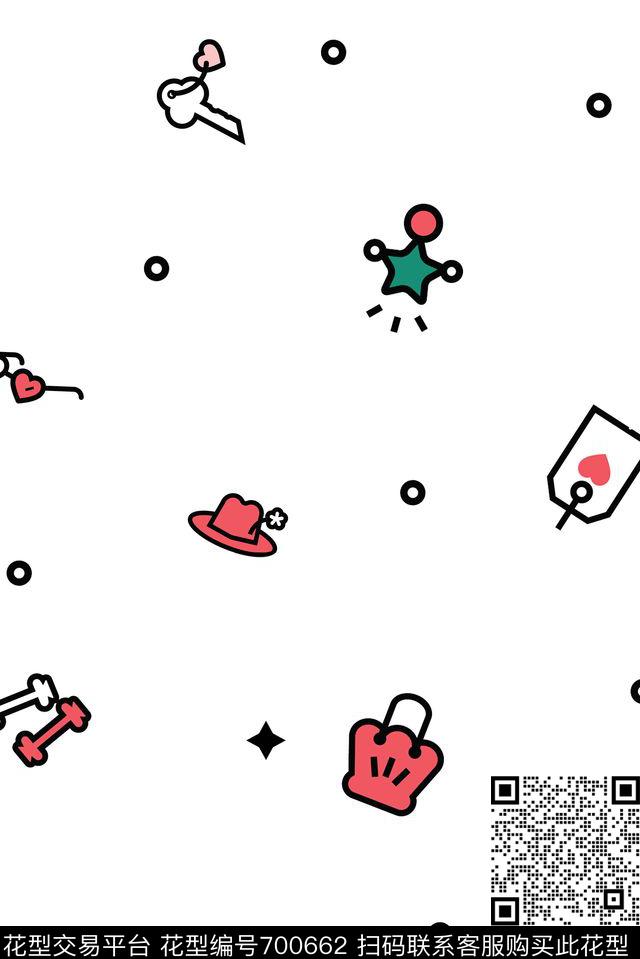 卡通趣味休闲传统印花华亿平台下载（图片编号: 700662） - 瓦栏（Walan）