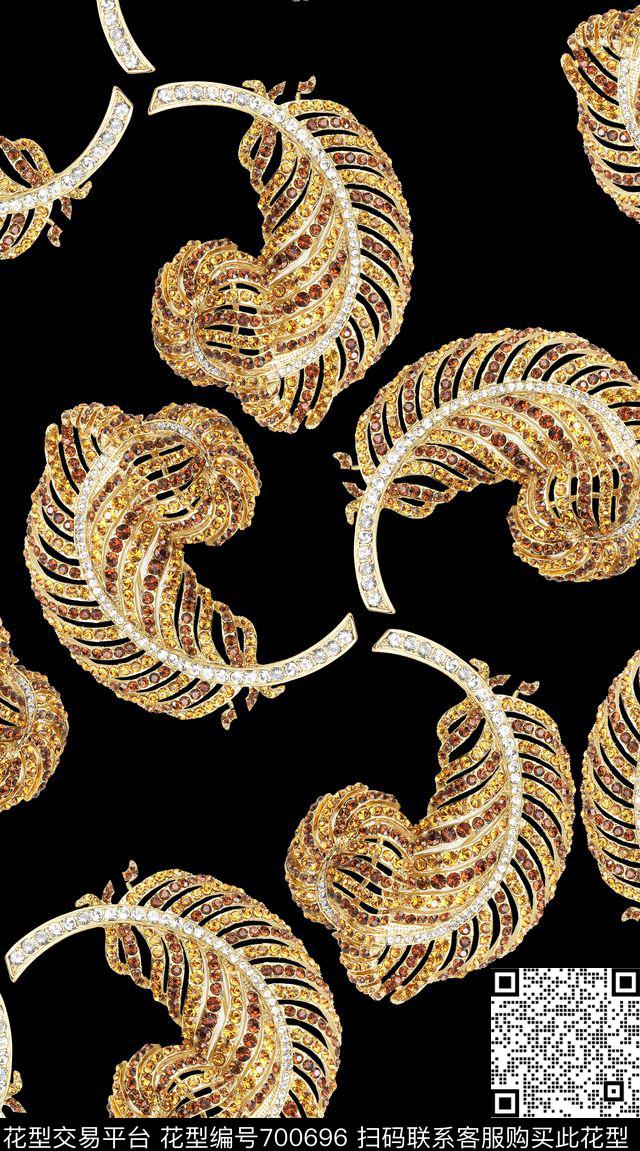 珠宝羽毛砖石数码印花华亿平台下载（图片编号: 700696） - 瓦栏（Walan）