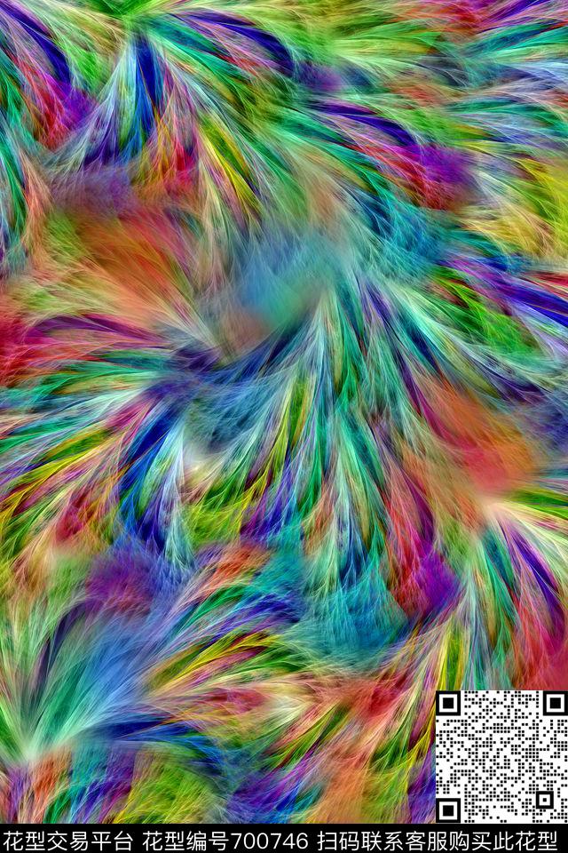 抽象分形肌理数码印花华亿平台下载（图片编号: 700746） - 瓦栏（Walan）