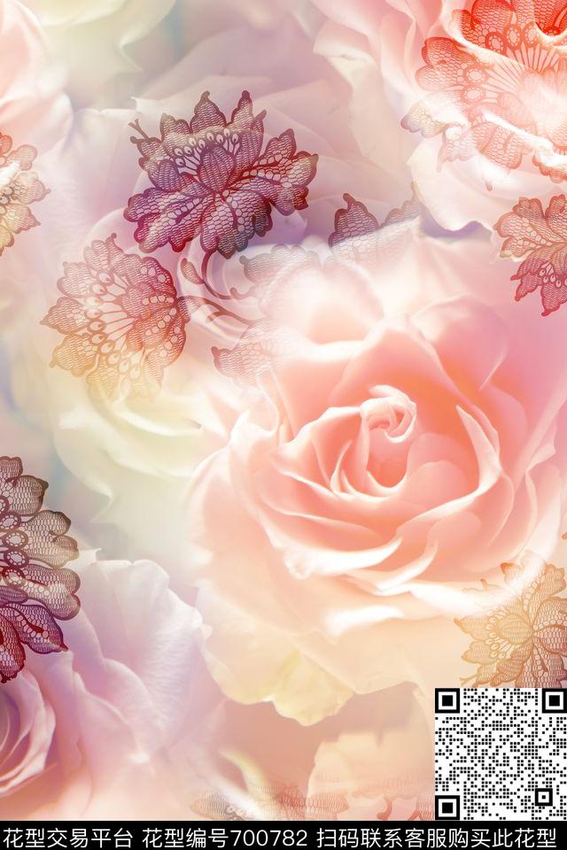 仿真花超大花卉梦幻数码印花华亿平台下载（图片编号: 700782） - 瓦栏（Walan）