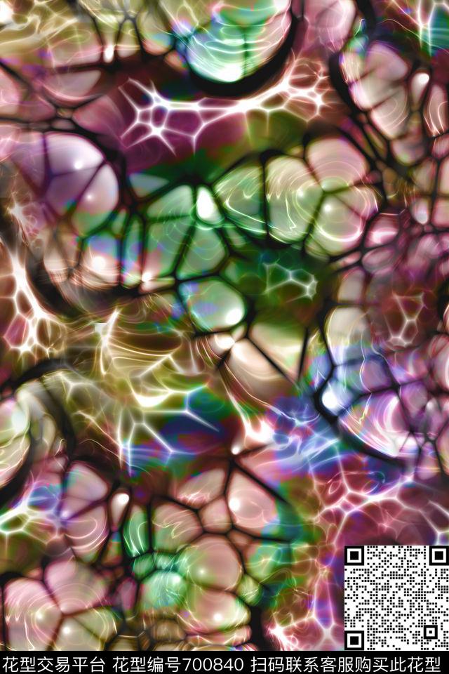 底纹抽象分形数码印花华亿平台下载（图片编号: 700840） - 瓦栏（Walan）