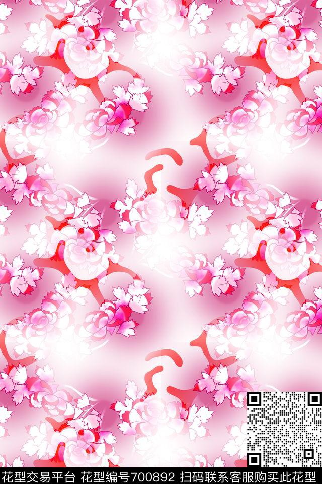 碎花清新格子数码印花华亿平台下载（图片编号: 700892） - 瓦栏（Walan）