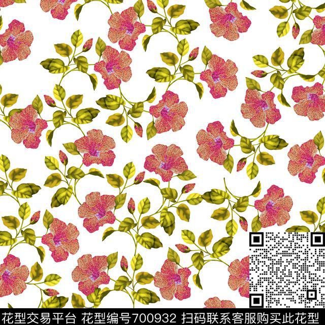 小碎花乱花花朵数码印花华亿平台下载（图片编号: 700932） - 瓦栏（Walan）
