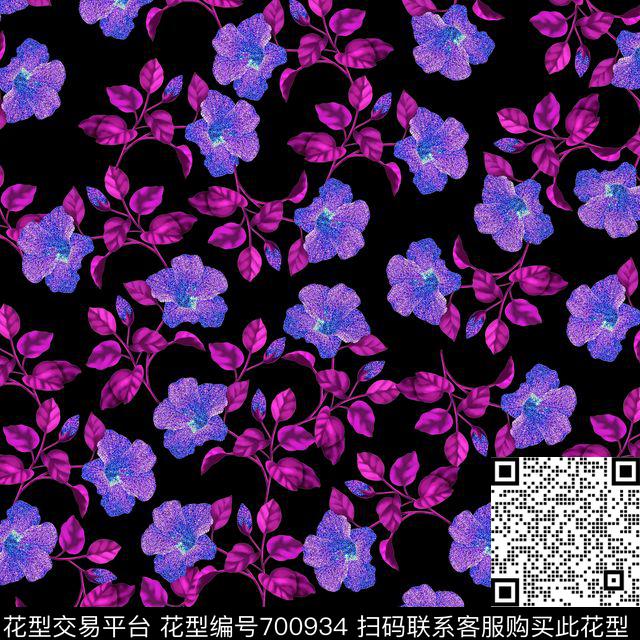 小碎花乱花花朵数码印花华亿平台下载（图片编号: 700934） - 瓦栏（Walan）