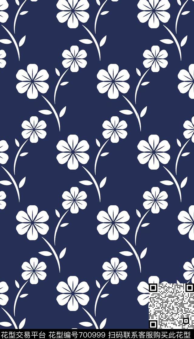 花朵小碎花花卉传统印花华亿平台下载（图片编号: 700999） - 瓦栏（Walan）