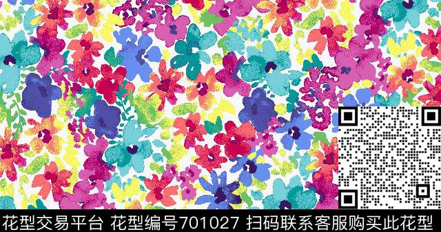 乱花小碎花花卉传统印花华亿平台下载（图片编号: 701027） - 瓦栏（Walan）