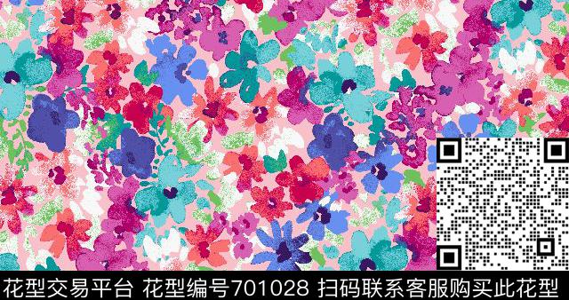 乱花小碎花花卉传统印花华亿平台下载（图片编号: 701028） - 瓦栏（Walan）