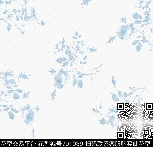 花卉小碎花乱花数码印花华亿平台下载（图片编号: 701039） - 瓦栏（Walan）