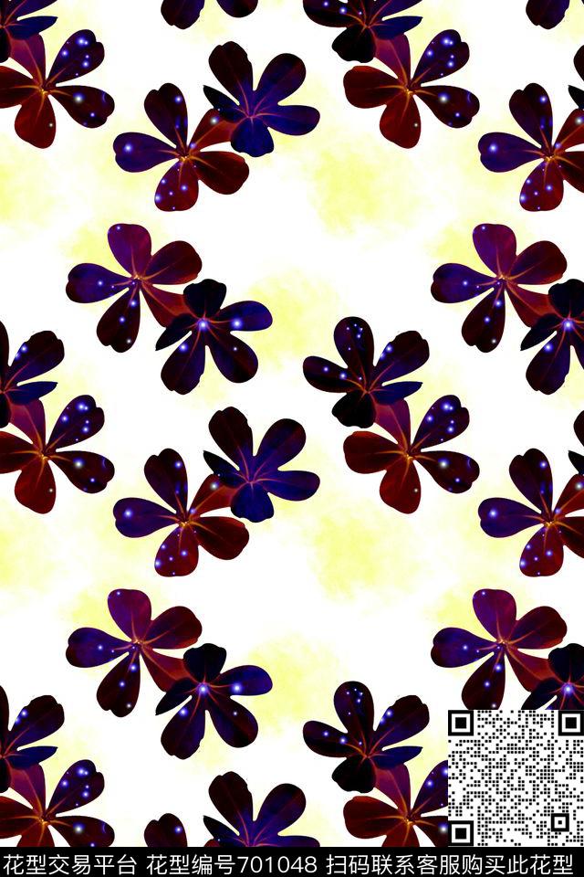清新小碎花时尚数码印花华亿平台下载（图片编号: 701048） - 瓦栏（Walan）