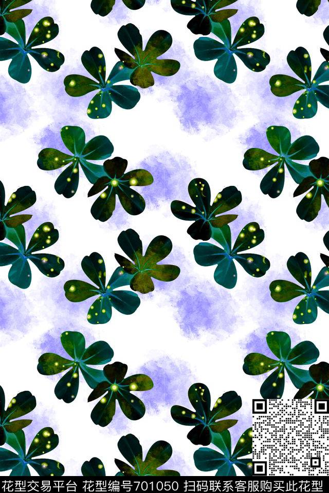 清新小碎花时尚数码印花华亿平台下载（图片编号: 701050） - 瓦栏（Walan）