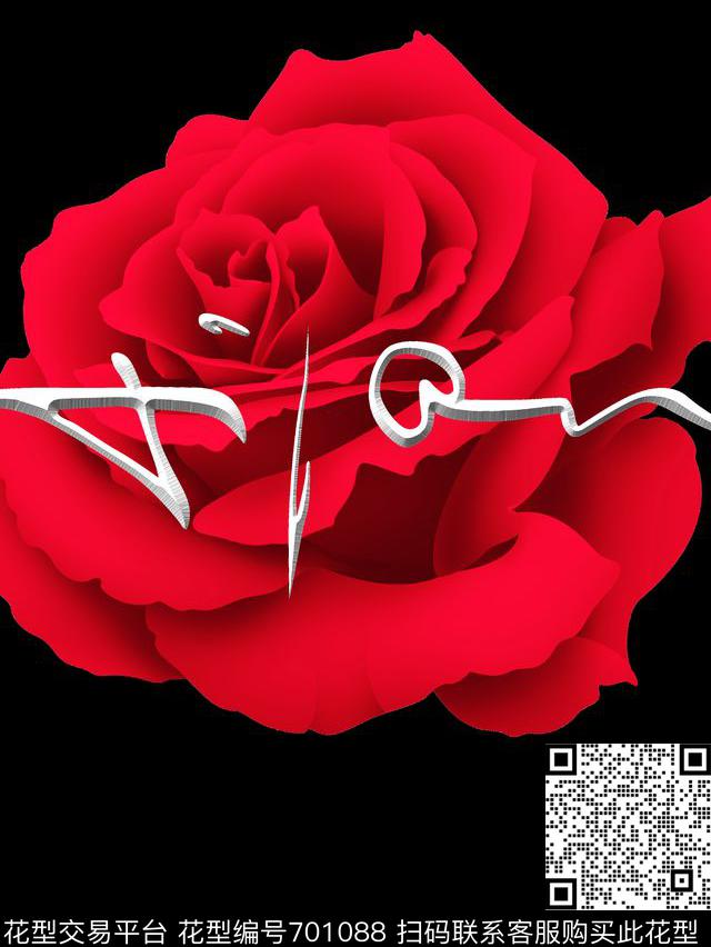 未来大牌玫瑰数码印花华亿平台下载（图片编号: 701088） - 瓦栏（Walan）