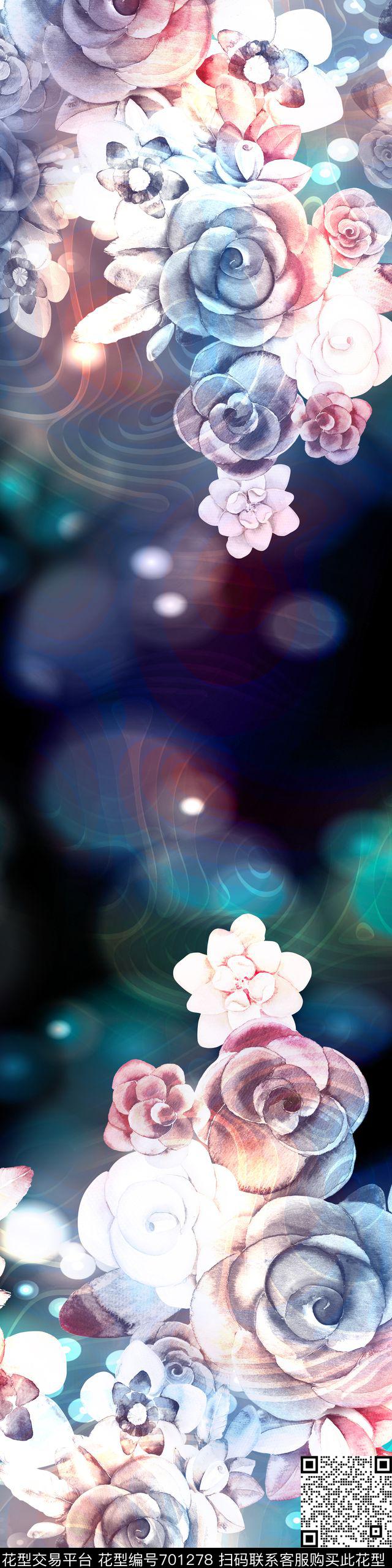 定位华亿平台东南亚花朵数码印花华亿平台下载（图片编号: 701278） - 瓦栏（Walan）