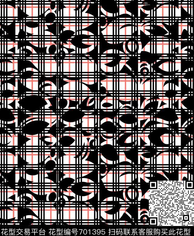 不规则几何格子传统印花华亿平台下载（图片编号: 701395） - 瓦栏（Walan）