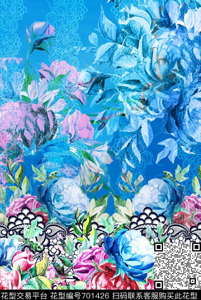 MAX-女装花卉MAX-中老年真丝女装蕾丝几何数码印花华亿平台下载（图片编号: 701426） - 瓦栏（Walan）