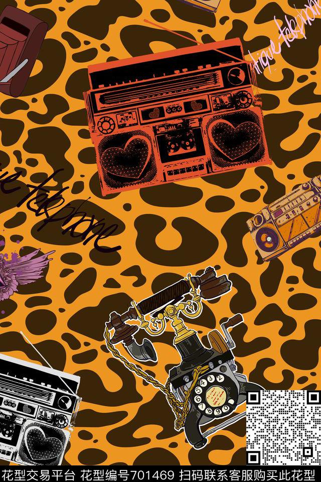 抽象肌理男装叛逆数码印花华亿平台下载（图片编号: 701469） - 瓦栏（Walan）