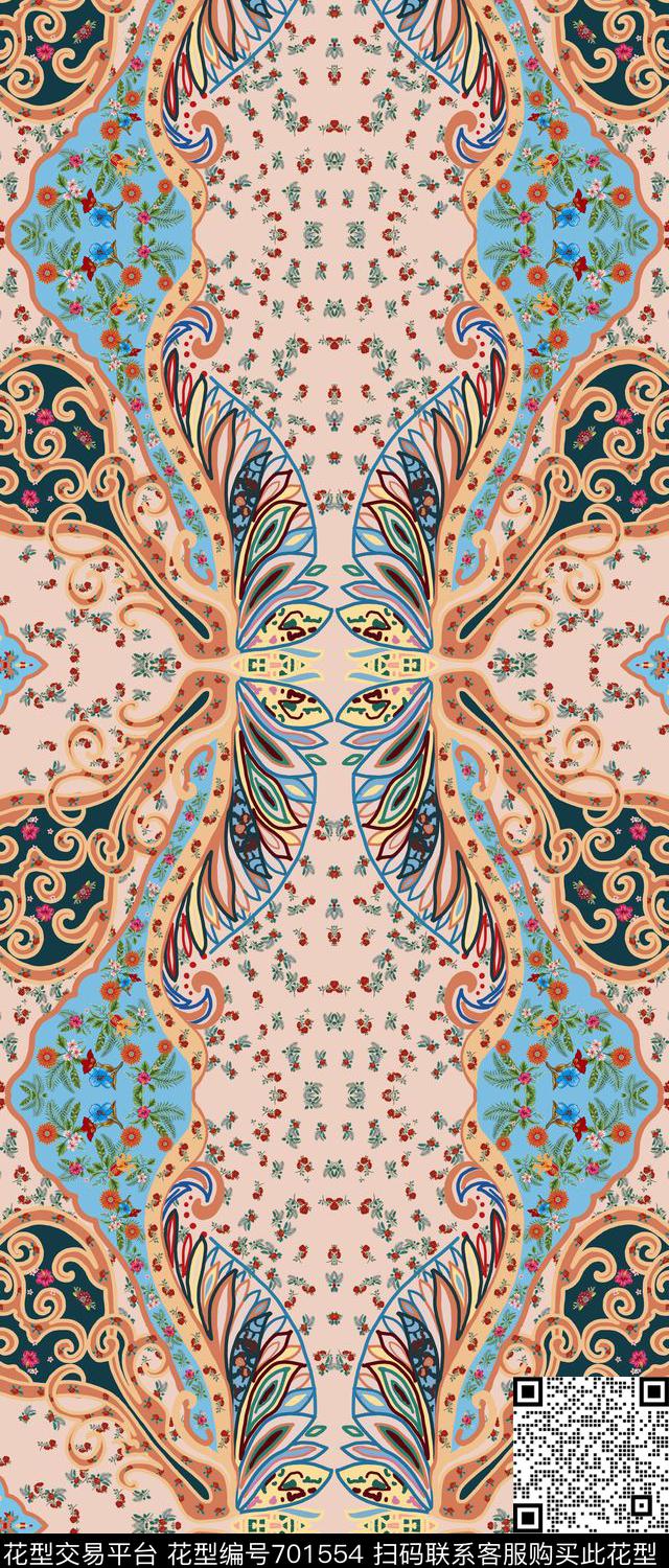 小碎花波西米亚民族风传统印花华亿平台下载（图片编号: 701554） - 瓦栏（Walan）