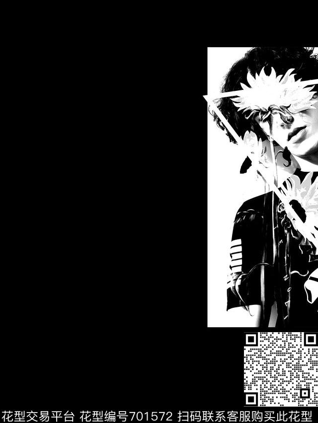 手绘人物印花几何花卉印花时尚潮流大牌男装定位印花数码印花华亿平台下载（图片编号: 701572） - 瓦栏（Walan）