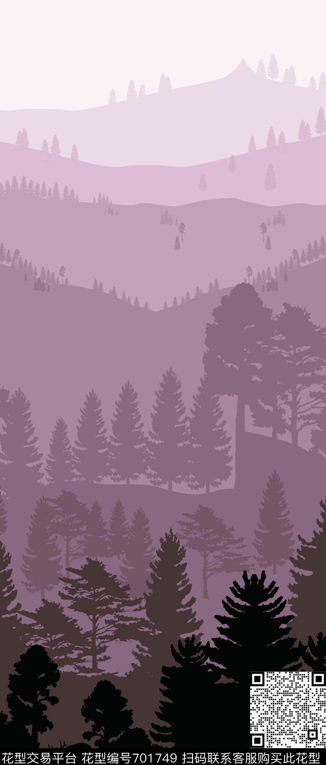 树林森林风景数码印花华亿平台下载（图片编号: 701749） - 瓦栏（Walan）