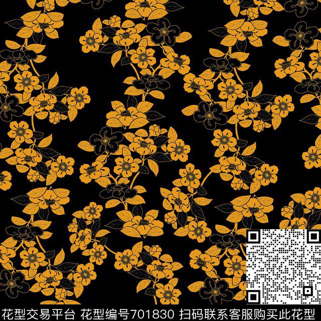 乱花小碎花花朵传统印花华亿平台下载（图片编号: 701830） - 瓦栏（Walan）