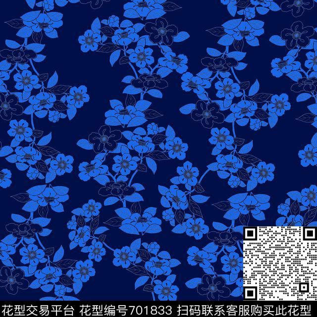 乱花小碎花花朵传统印花华亿平台下载（图片编号: 701833） - 瓦栏（Walan）