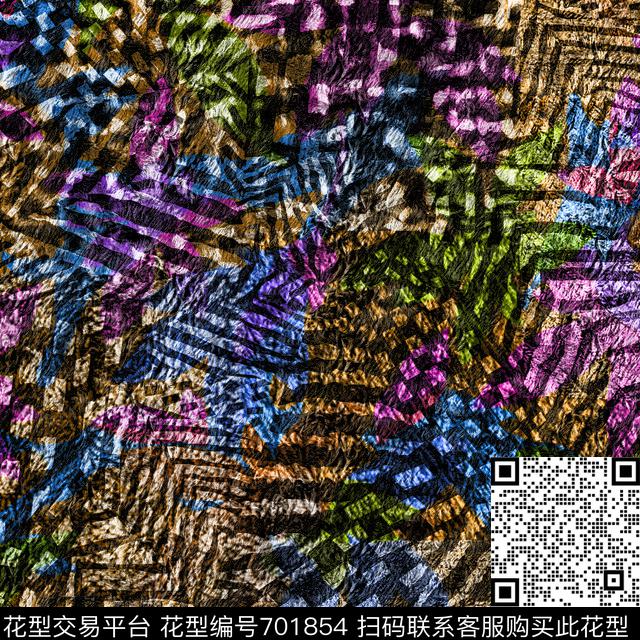 不规则几何马赛克几何数码印花华亿平台下载（图片编号: 701854） - 瓦栏（Walan）