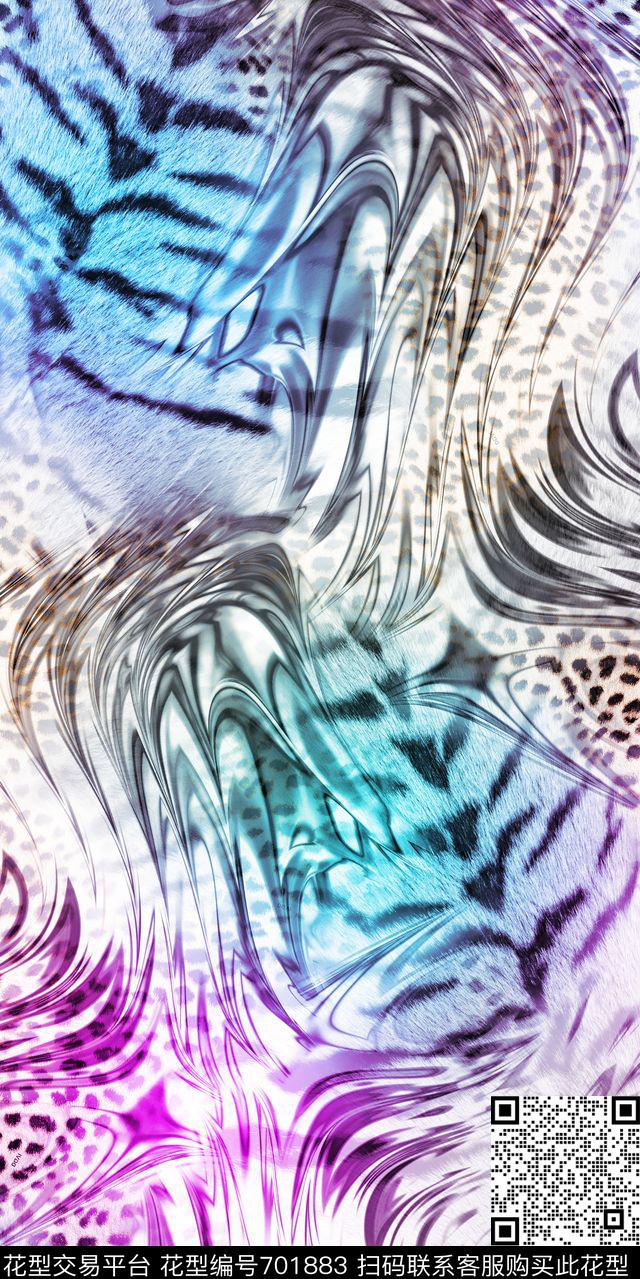 动物纹老虎纹豹纹数码印花华亿平台下载（图片编号: 701883） - 瓦栏（Walan）