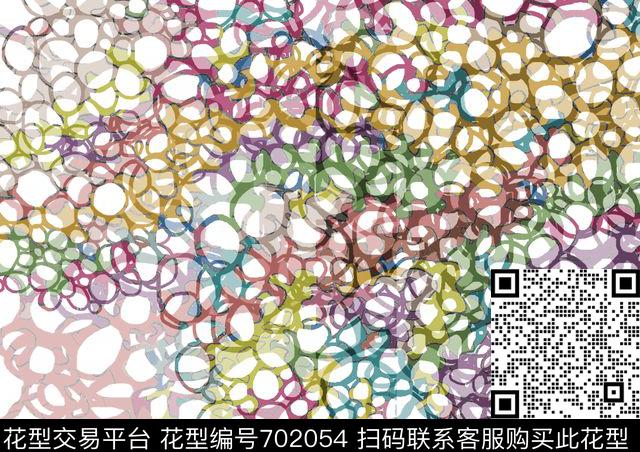 空间几何迷幻抽象面料急诊--密集恐惧症数码印花华亿平台下载（图片编号: 702054） - 瓦栏（Walan）