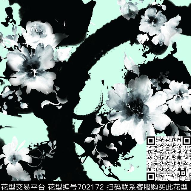 中国风多配色数码印花华亿平台下载（图片编号: 702172） - 瓦栏（Walan）