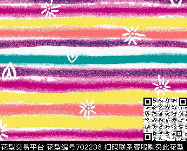 波浪条纹横条条纹数码印花华亿平台下载（图片编号: 702236） - 瓦栏（Walan）