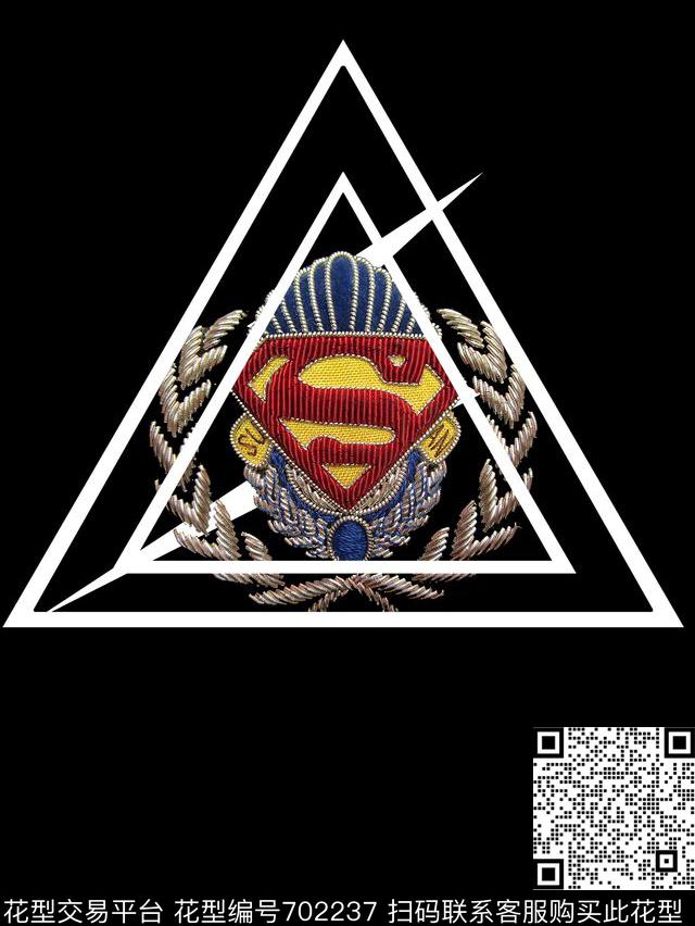 时尚男装潮牌男装男装T桖胸花数码印花华亿平台下载（图片编号: 702237） - 瓦栏（Walan）